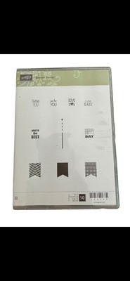 Stampin' Up! Banner Blast Clear Mount Stamp Set NEW
