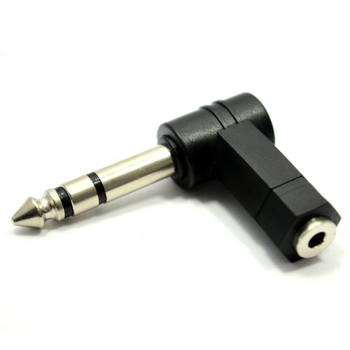 3.5mm Jack Conector A 6.35mm 0.6cm Estéreo Ángulo Recto Adaptador de Enchufe - Imagen 4 de 6