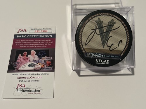 JONATHAN MARCHESSAULT  Vegas Golden Knights Signed 2024 Winter Classic Puck COA - Bild 1 von 2