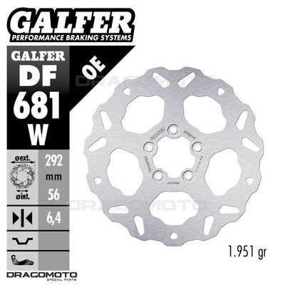 2004 HARLEY FXDXI SUPER GLIDE SPORT DF681W GALFER Rear Brake Disc