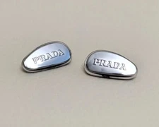 PRADA Replacement Nose Pads for Sunglasses Eyeglasses Silver 15mm Size W/ Screws