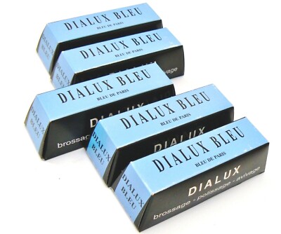 Dialux Blue Metal Polishing Compound Jewelers Polish Rouge 5 bars ALL Metals