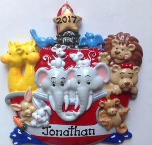 Noah S Ark Personalized Christmas Ornament 1st Birthday
