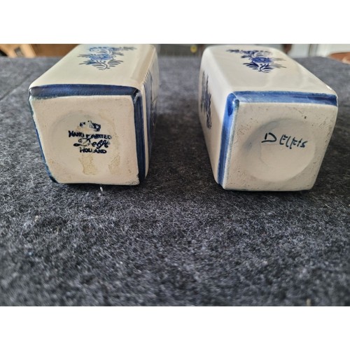 Delft Blue Holland Vintage 2 Bottles with cork stoppers 6 inches - Picture 3 of 3