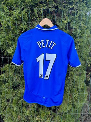Chelsea FC Petit 17 サッカーシャツ CHELSEA 2001/2002/2003 #17 PETIT HOME FOOTBALL SOCCER JERSEY