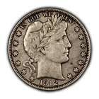1912-D 50c Barber Silver Half Dollar - Luster - Original XF - SKU-H3051