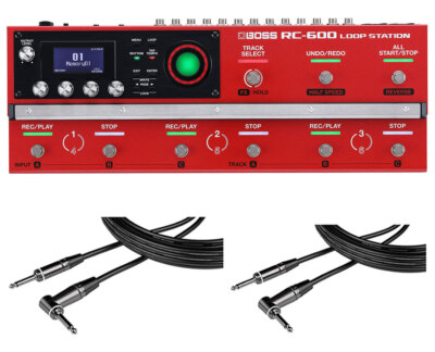 Boss RC-600 Loop Station + 2x Gator 20' RA Instrument Cable