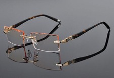 Luxury Eyeglass Frames Rimless Eyewear Trimmi...