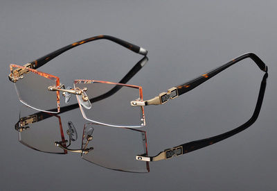 Luxury Eyeglass Frames Rimless Eyewear Trimming Cutting lens