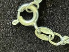 Vtg. Sterling Silver Italian Necklace Chain with 7  Silver Tone Charms, 15.5" L — photo 3