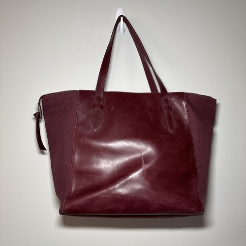 Timberland Mujer Granate Borgoña Cuero Bolso, Cartera, Bolso, Llevar Toda la Correa - Imagen 6 de 15