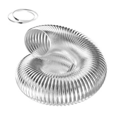 12 Inch 25 feet Non-Insulated Flex Air Aluminum Ducting Vent Hose with Clamps