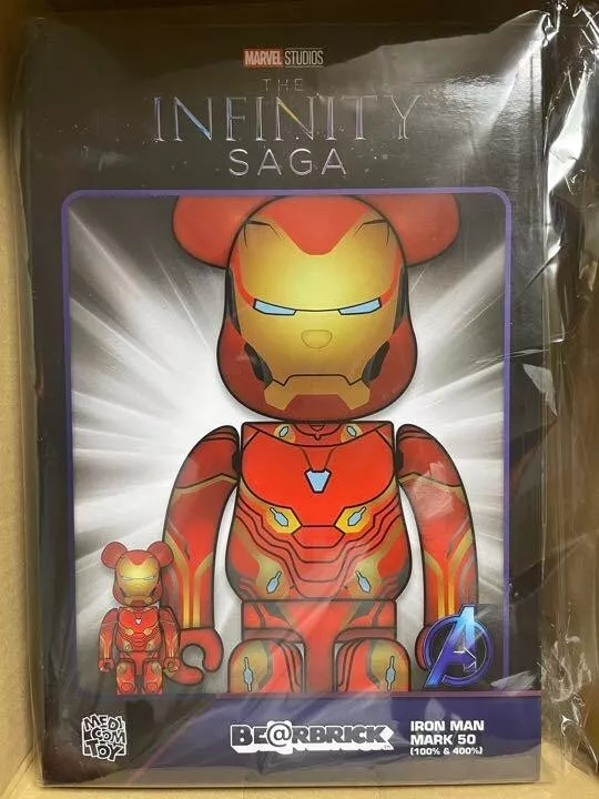 BE@RBRICK IRON MAN MARK 50 400 % 100 % MEDICOM TOY Bearbrick New