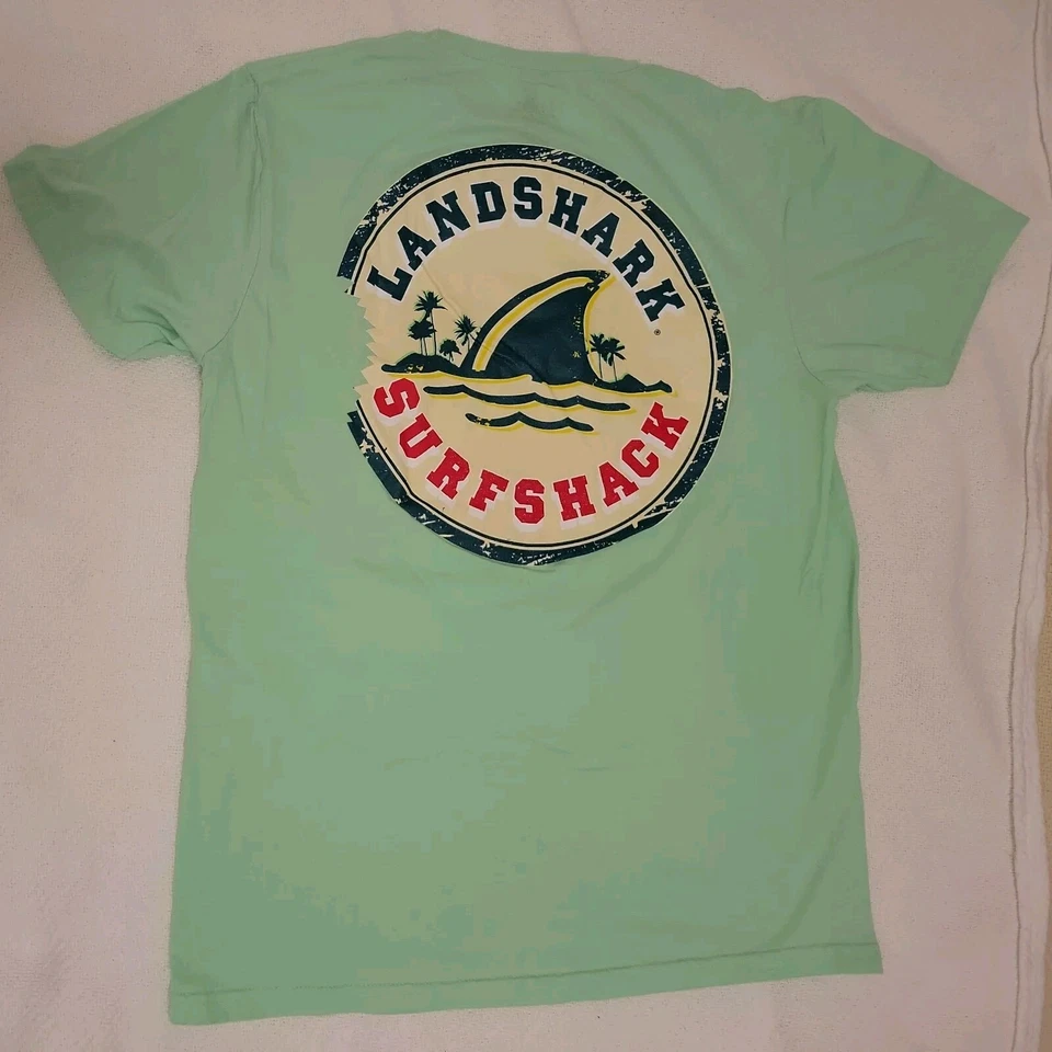 Camiseta Land Shark Myrtle Beach SC M Verde Foto 4 de 4