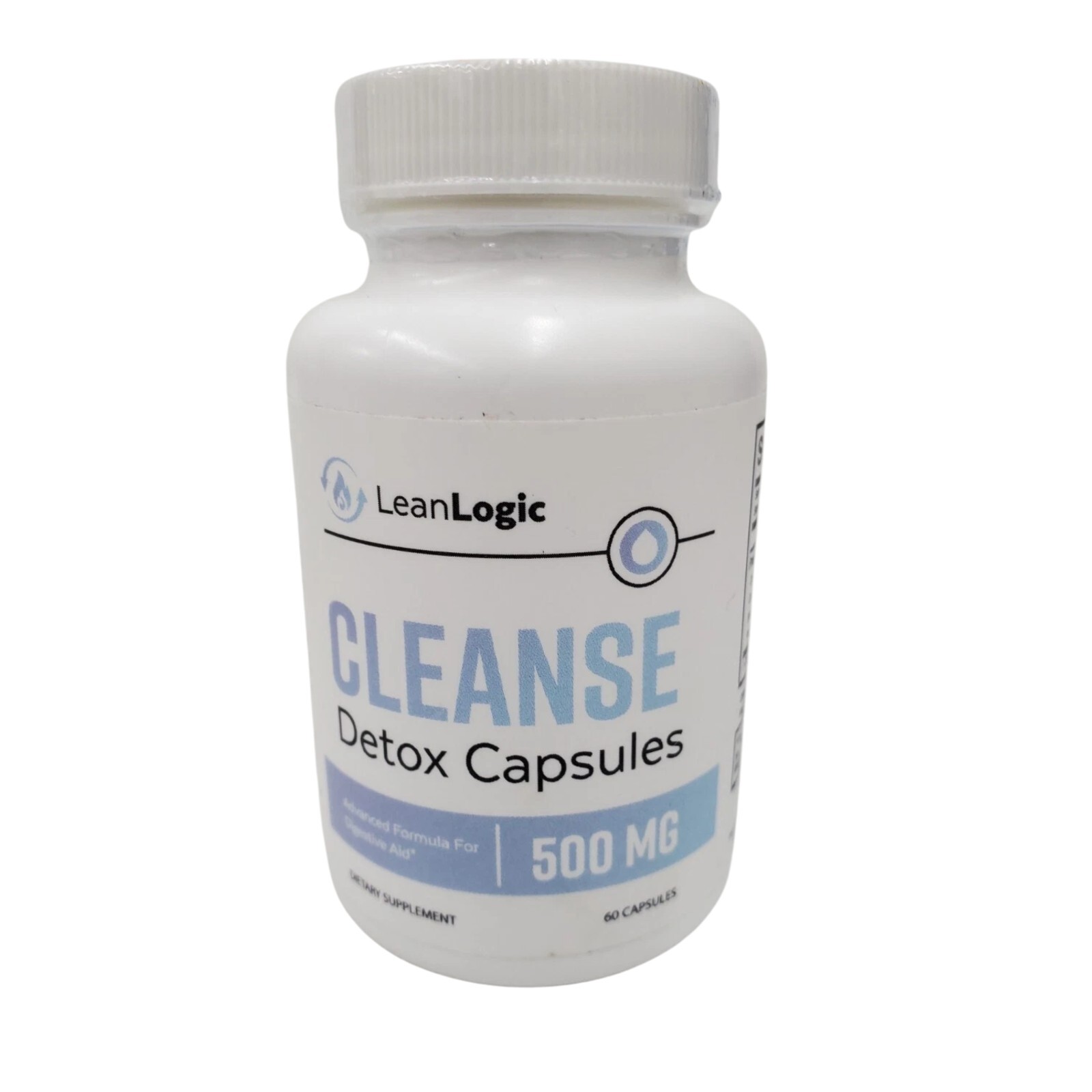 Lean Logic Cleanse Detox Capsules 500mg 60ct Digestive Support USA EXP 03/26