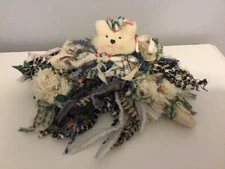 Vtg Kitty Cat Lovers Rag Mop Doll Cat Country Farm Cottage Decor Handmade