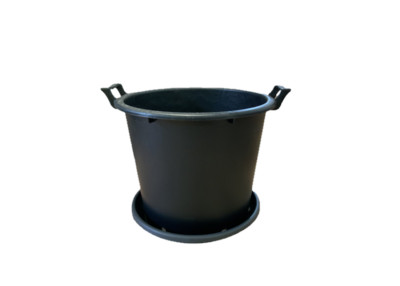 Portavaso con ruote, 30 cm, 40 cm, 50 cm, 60 cm, rotondo, in plastica, per inter