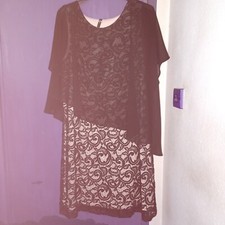 EVANS BLACK LACE LAYERED DRESS..SIZE 22-24..LADIES