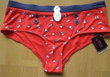 LA SENZA BIKINI BOTTOMS Boy Short RED & BLUE Sizes UK 10 & 12 RRP £14 BNWT