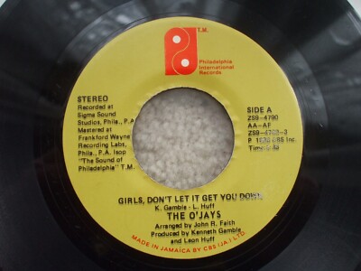 The O'Jays - Girl Don't Let It Get You Down - RARE LABEL ERROR ( GIRLS)  USA 45