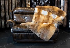 1498 Pelz Plaid aus europäischen Rotfüchsen Fell Echtfell Echt Pelz Decke Klein