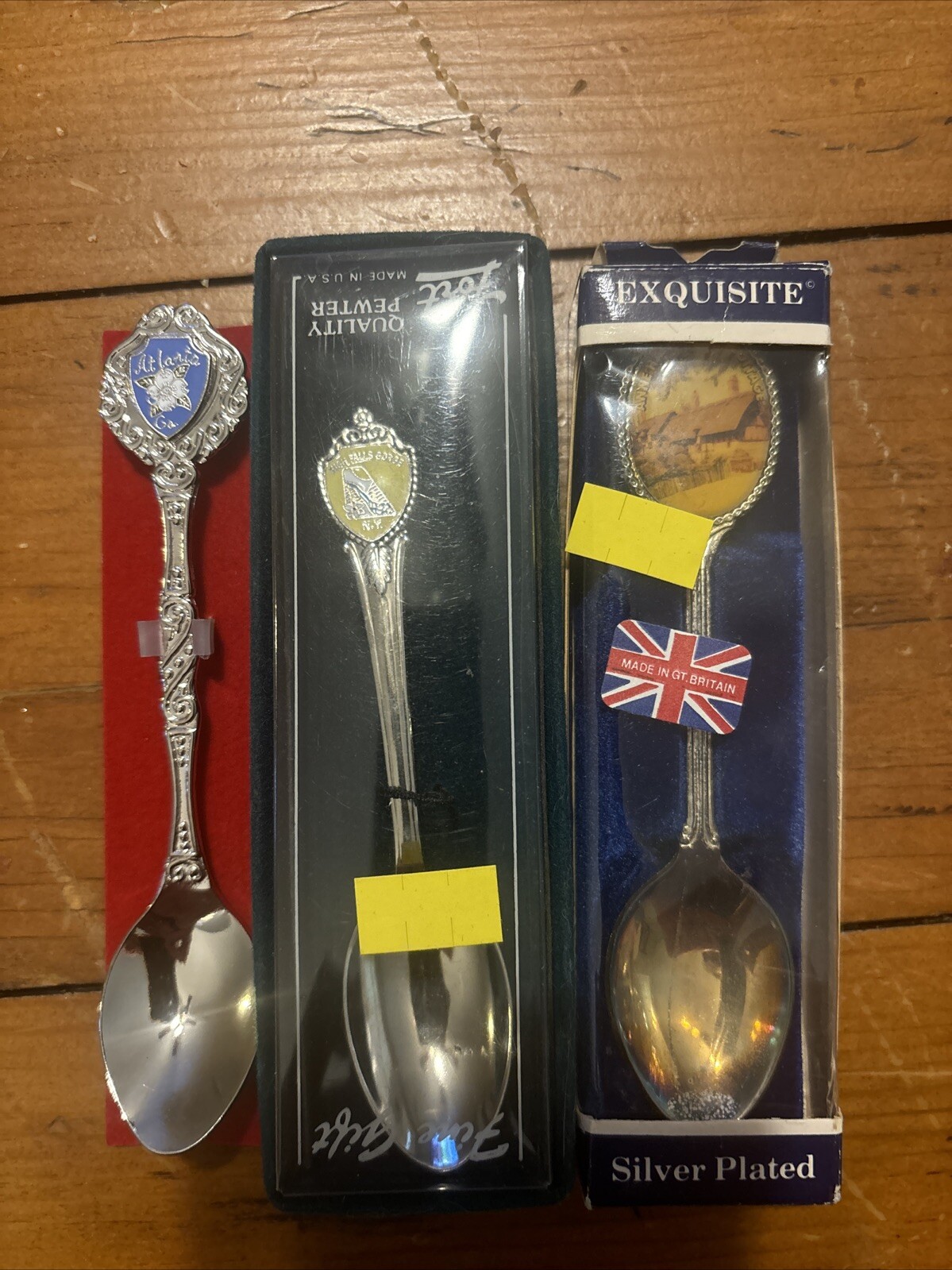 3 Collectors Spoons Souvenir Silver