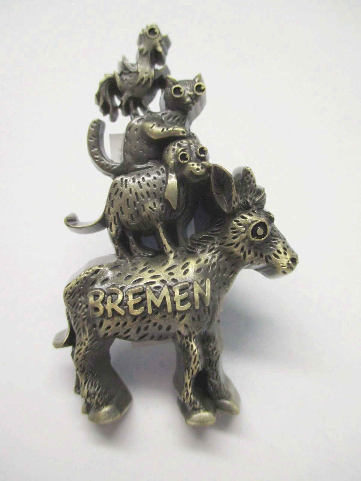 Bremen Stadtmusikanten magnet metal souvenir Germany (bro)