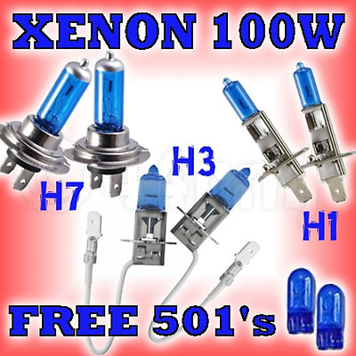 UPGRADE XENON BIRNEN HAUPT (DIP) VOLL (HOCH) FRONTNEBEL 100W H7 H1 H3
