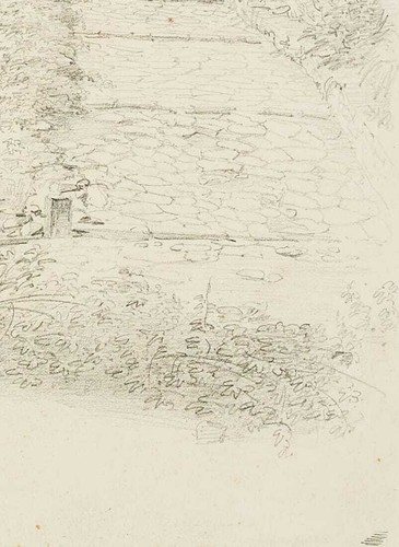 J. PEIPERS (1805-1878), Treppenanlage auf einem Hügel, Bleistift Romantik - Picture 7 of 7
