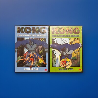 Kong: The Animated Series Vol. 1 & Vol. 2 (DVD) Very Good Condition! 4 Disc