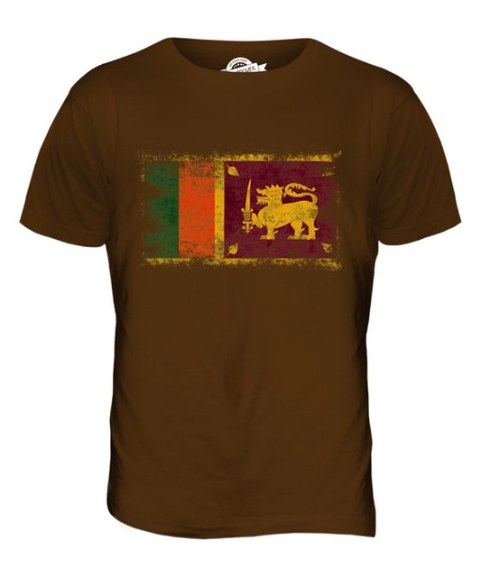 SRI LANKA DISTRESSED FLAG MENS TSHIRT TOP SRI LANK? FOOTBALL LANKAN