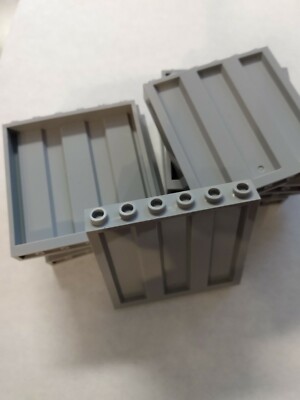 1x6x5 Light Bluish Grey Corrugated Wall Panel   10 pieces Custom & Compatible