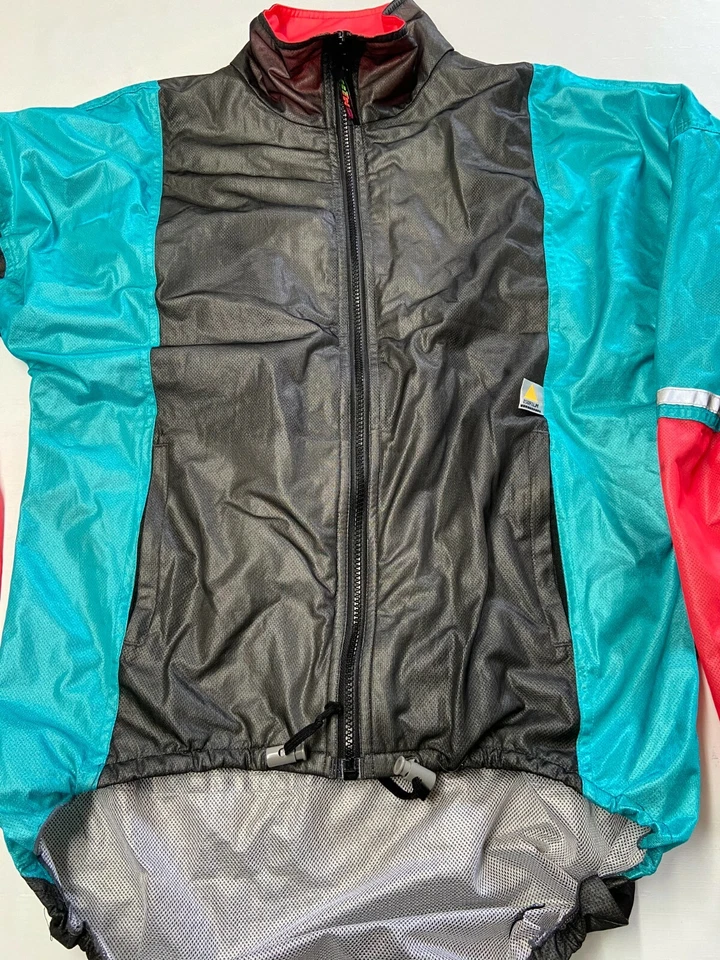 Mens HIND Multicolor Vintage Isofilm Biking Cycling Windbreaker Jacket Sz M - Image 2 of 4
