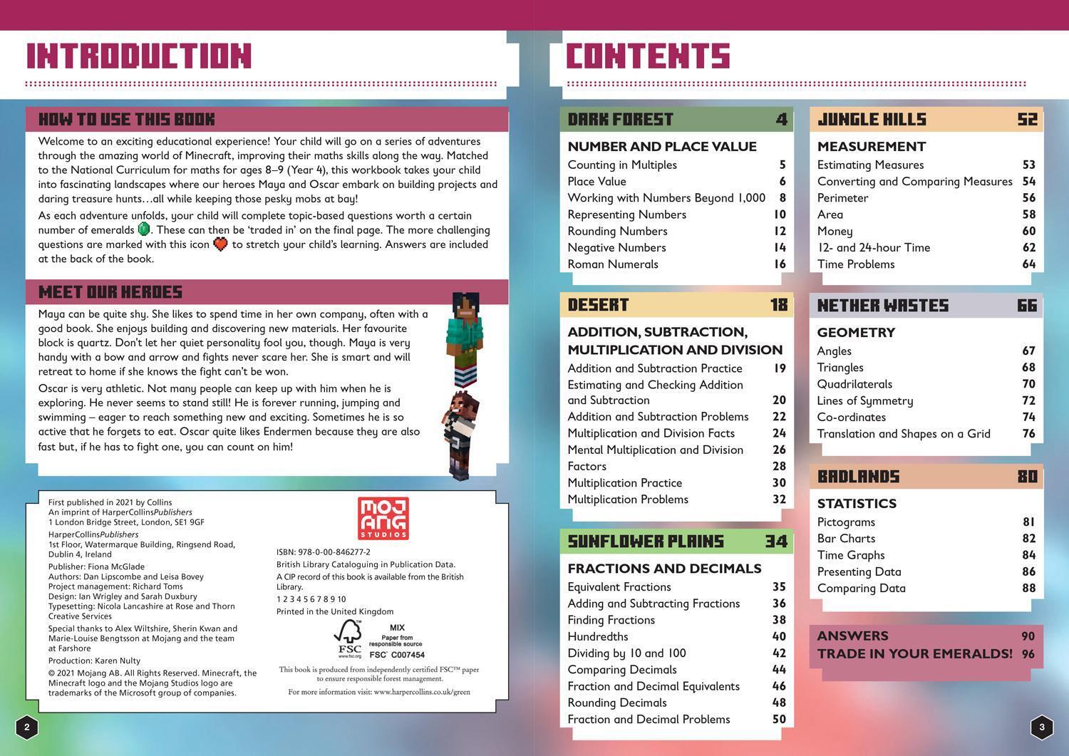 Thumbnail - Collins Ks2 | Minecraft Maths Ages 8-9 | Taschenbuch | Englisch (2021)