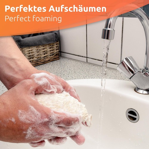 4x Seifenbeutel Sisal Seifensäckchen Seifennetz Peeling-Schwamm Netz Bio Natur - Bild 5 von 8