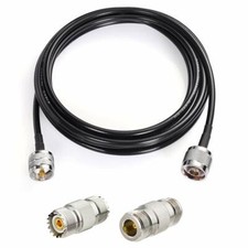 Image of Antenna Extension Jumper Cable N-Type to UHF+Adapter Kit for SWR Meter Ham Radio