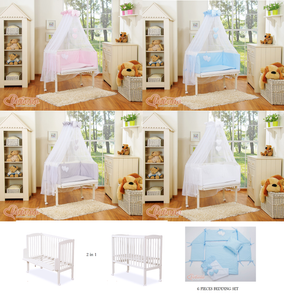 New Wooden Baby Space Saver Cot 2in1 Bedside Co Sleeping