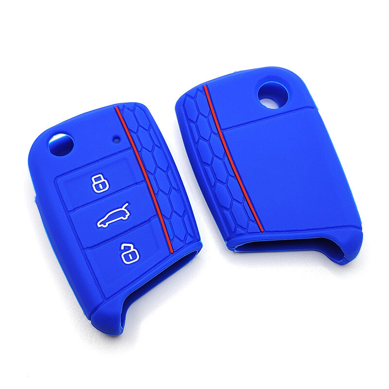 SILICONE CAR KEY BAG REMOTE KEY CASE HOLDER COVER FITS VOLKSWAGEN VW