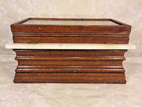 Antigua escala Henry Troemner tapa abatible placa de latón tapa de mármol hoja única peso - Imagen 9 de 12