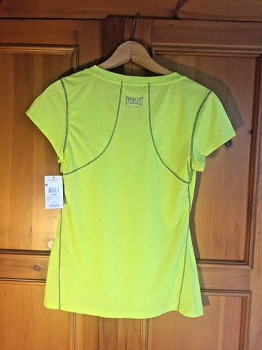Nueva con etiquetas Camiseta Everlast Lycra Ropa Activa, Verde Lima Brillante, Borde Reflectante, Talla S - Imagen 3 de 3