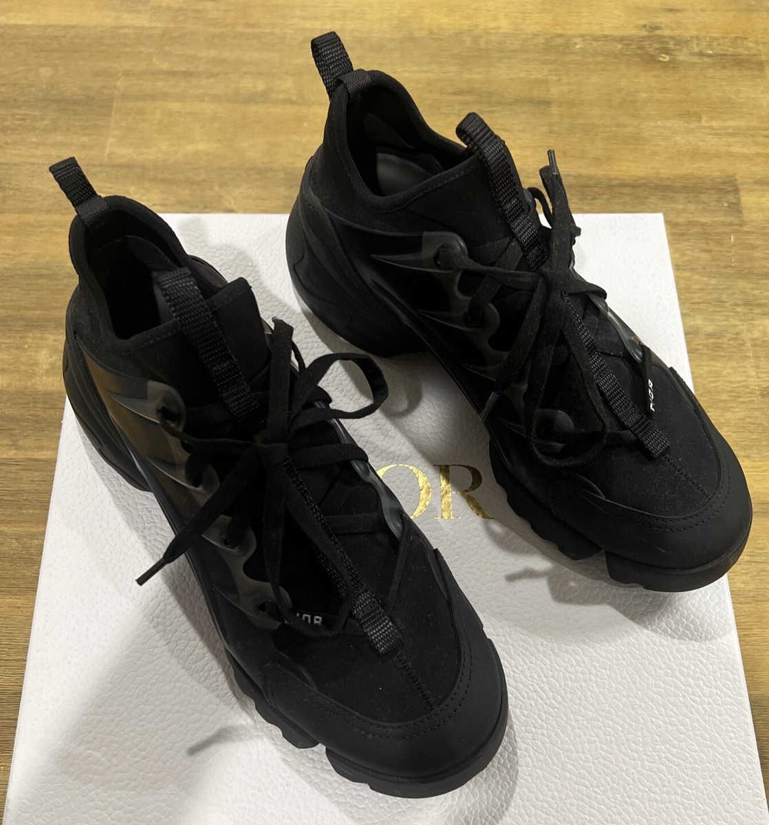 Dior D-Connect Black Size 38.5 900 Noir Neoprene & Gros | eBay