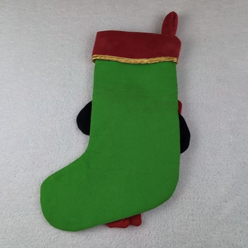 Disney Mini Mouse Christmas Stocking Red Green Corduroy Snowflake Hat 17” 3D - Picture 4 of 5