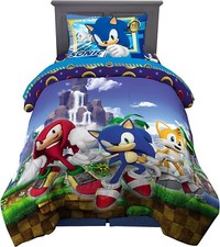 Sonic the Hedgehog "Sonic on the Move" Kids Twin Bed Set - AB09CGGHKWV1