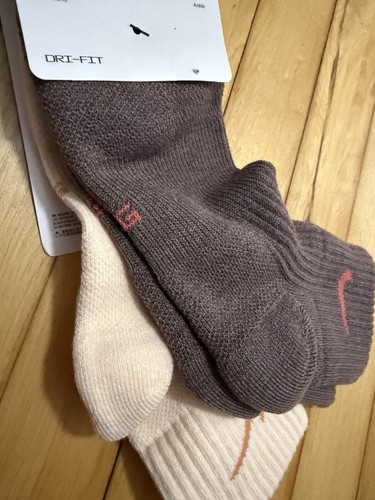 Nike Outdoor Wool Cushioned Ankle Socks Brown Peach 8-12 Large Sportswear SB Lab - Picture 3 of 4