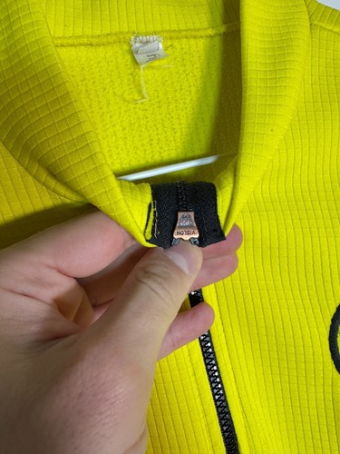 Vintage 90s Castelli Cycling Jersey Long Sleeve Full Zip Yellow Size L - Picture 7 of 9