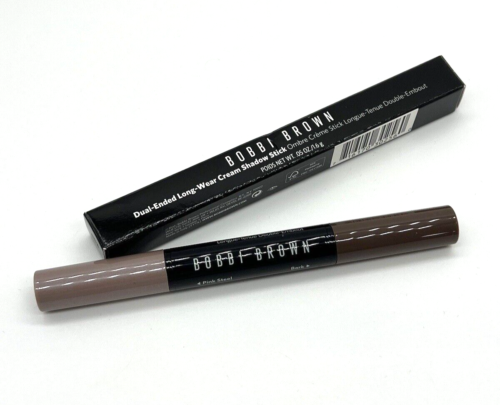 Bobbi Brown Long-Wear Cream Eye Shadow Dual-Ended Stick in Pink Steel + Bark NEW - Picture 1 of 6