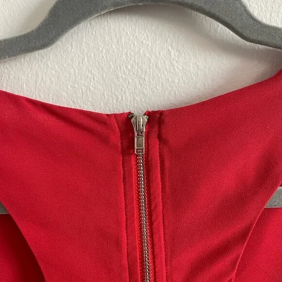 Norah Red Basic Razor back Blouse with back zippe… - image 4