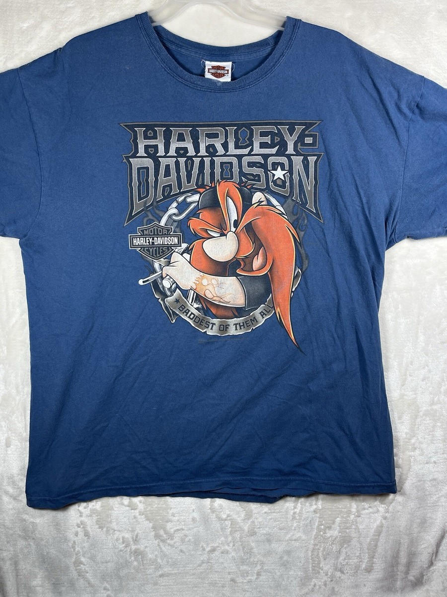 トップス 2014's HARLEY-DAVIDSON Skul Tee Shirt L Harley-Davidson Men's Skull Lightning Crest Graphic Long