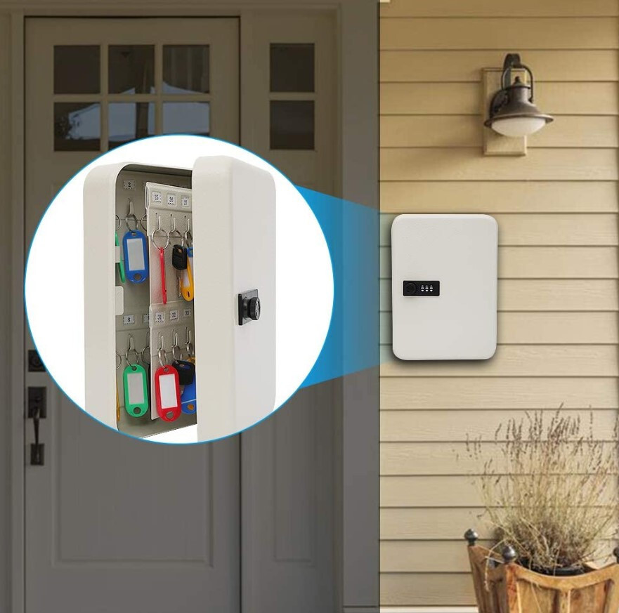 Key Wall Mount Key Lock Box with Key Management Locking Key