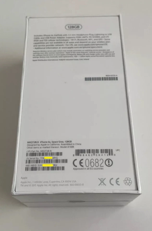 New Sealed Old Stock Apple iPhone 6S 128gb - Rare iOS 12 - image 3 of 3